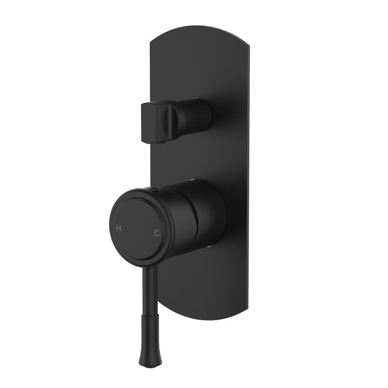 Montpellier Shower Diverter Mixer - matte-black
