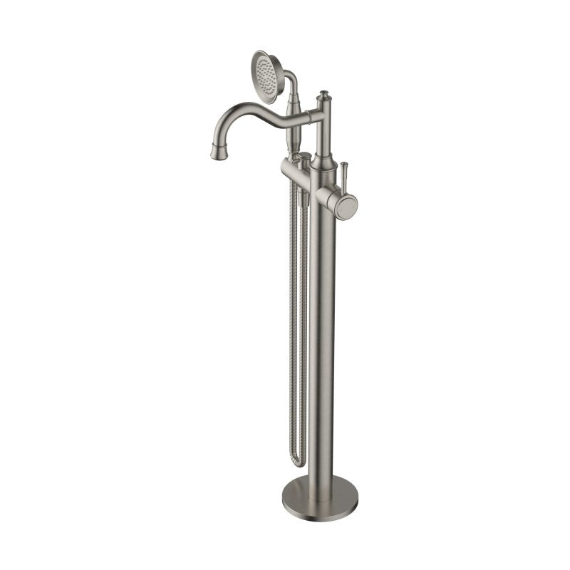Montpellier Freestanding Bath Mixer with Hand Shower - brushed-nickel