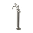 Montpellier Freestanding Bath Mixer with Hand Shower - brushed-nickel