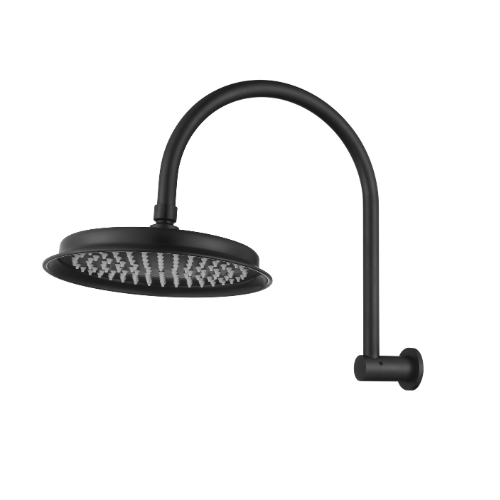 Montpellier Shower Arm With Shower Head - matte-black