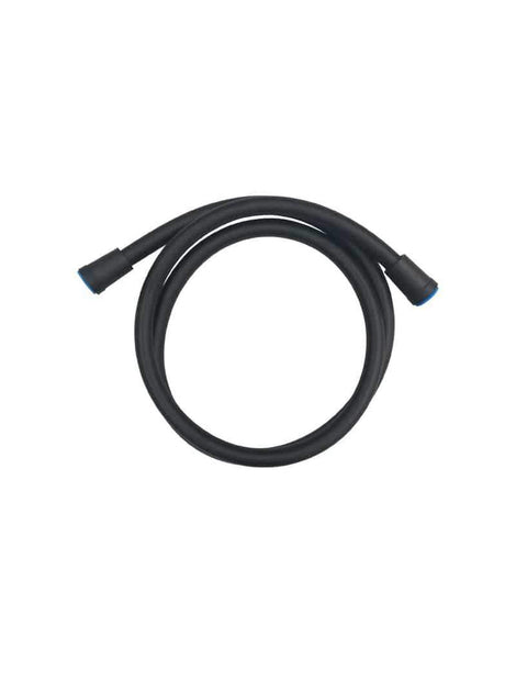 High-strength PVC shower hose with PVC connectors in Matte Black