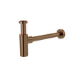 Round bottle trap for 32mm basin waste - PVD Lustre Bronze