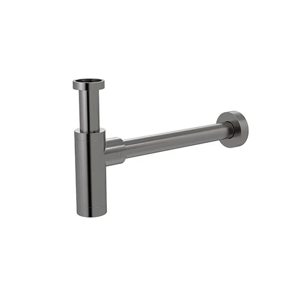 Round bottle trap for 32mm basin waste - PVD Shadow Gunmetal