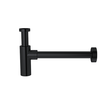 Round bottle trap for 32mm basin waste - Matte Black