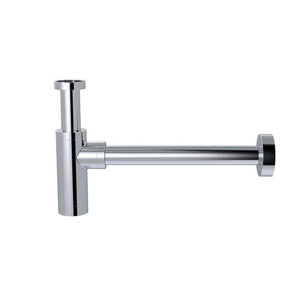 Round bottle trap for 32mm basin waste - Polished Chrome