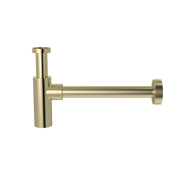 Round bottle trap for 32mm basin waste - PVD Tiger Bronze