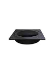 Square Floor Grate Shower Drain 100mm outlet - Matte Black