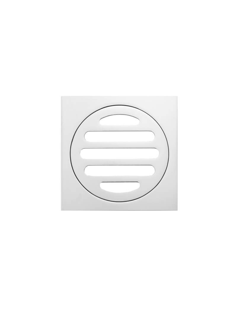 Square Floor Grate Shower Drain 80mm outlet - Polished Chrome