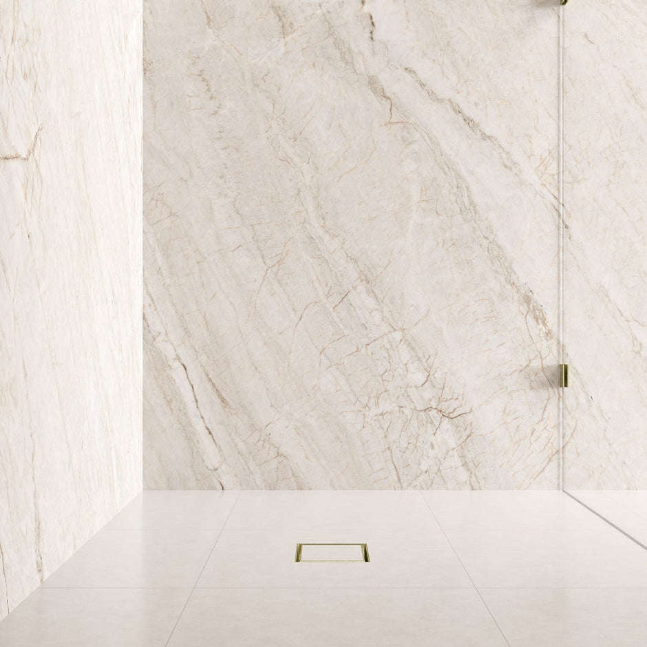 Shower Waste with Tile Insert - PVD Brushed Nickel