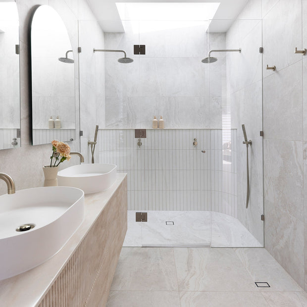 Shower Waste with Tile Insert - Shadow Gunmetal