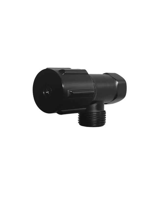 Meir Round Mini Stop Cistern Tap in Matte Black plumbing fitting