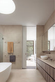 Round Single Towel Rail - Champagne