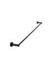 Round Single Towel Rail - Matte Black
