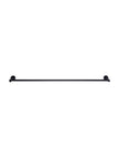 Round Single Towel Rail - Matte Black