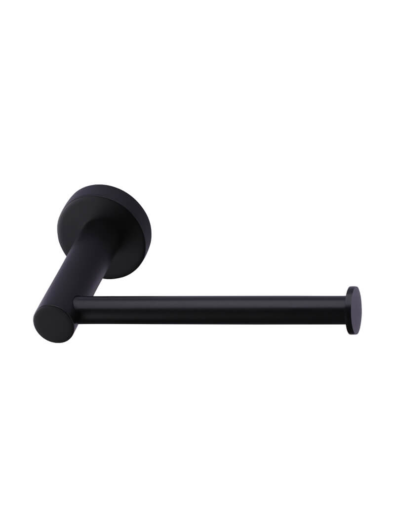 Round Toilet Roll Holder - Matte Black