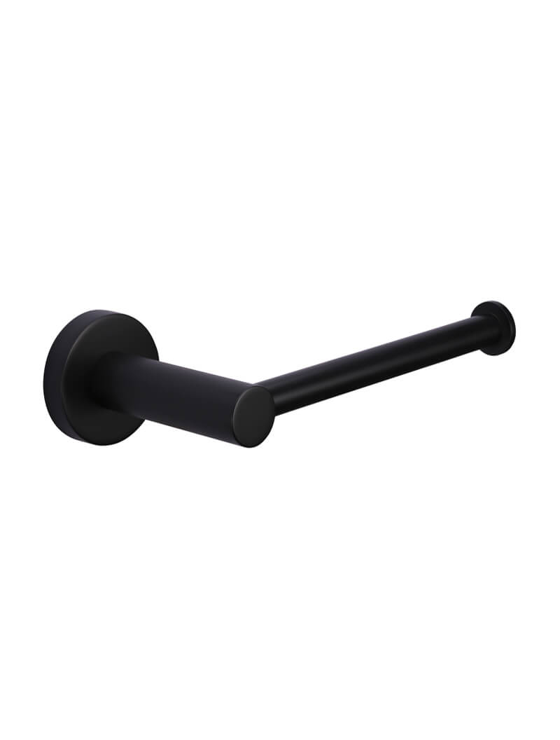 Round Toilet Roll Holder - Matte Black