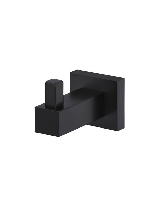 Square Robe Hook in Matte Black