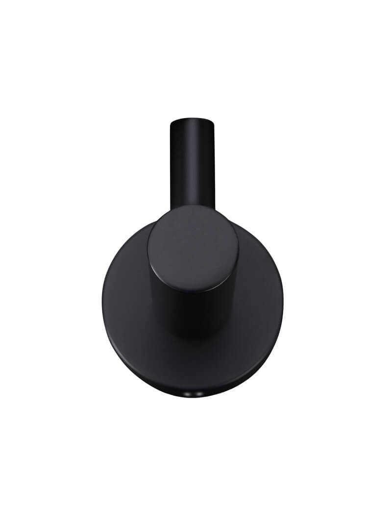 Round Robe Hook - Matte Black