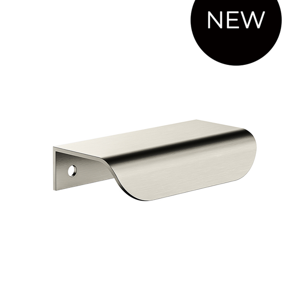 Öppen Edge-Pull 75mm Cabinet Handle (Brushed)