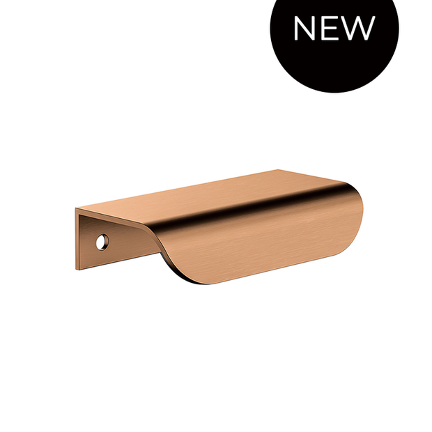 Öppen Edge-Pull 75mm Cabinet Handle (Brushed)