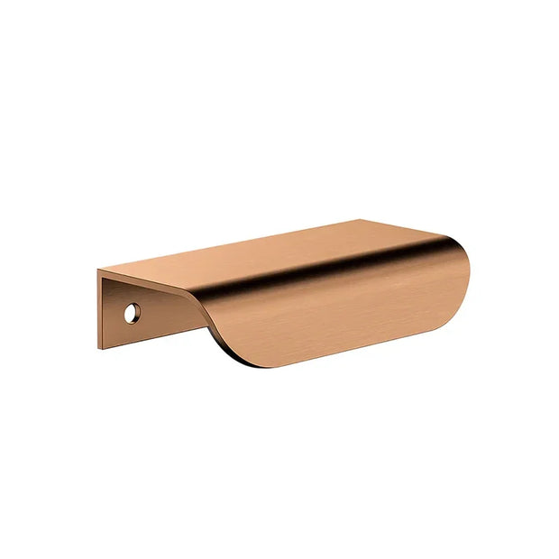 Öppen Edge-Pull 75mm Cabinet Handle (Brushed) - Lustre Bronze