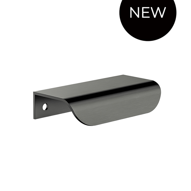 Öppen Edge-Pull 75mm Cabinet Handle (Brushed)