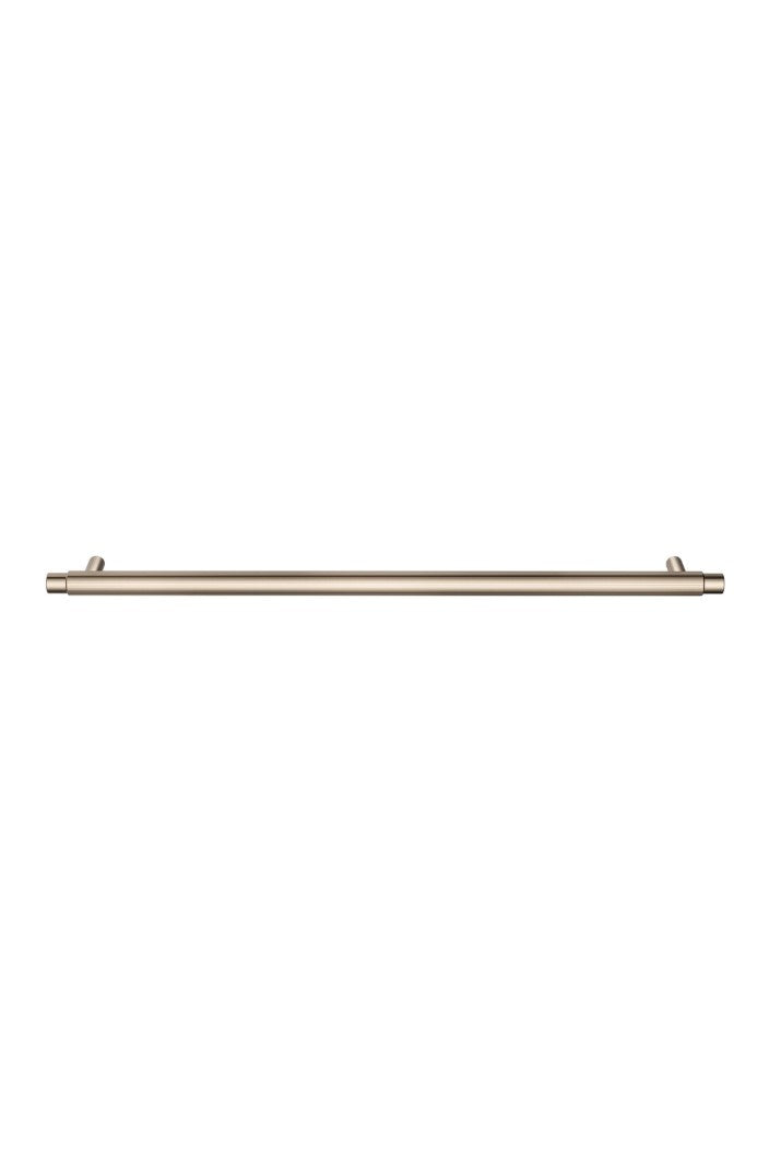 Öppen Round Pull 328mm Cabinet Handle (Linear Knurled) - PVD Champagne