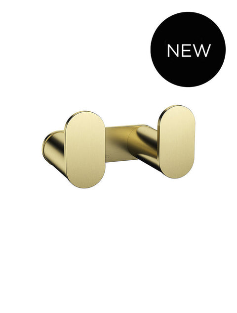 Meir Curva Double Robe Hook, PVD Tiger Bronze