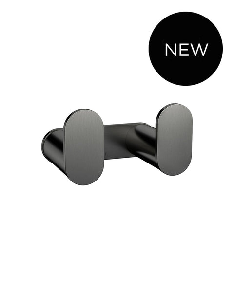 Meir Curva Double Robe Hook, Shadow Gunmetal