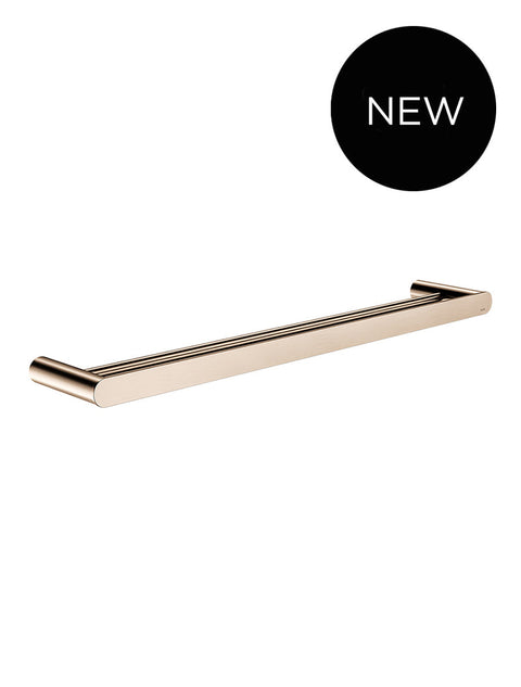 Meir Curva Double Towel Rail 600mm, Champagne