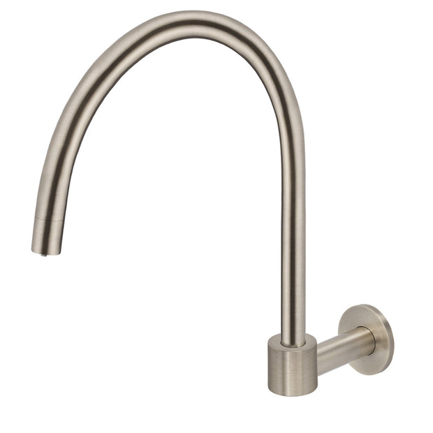 Round High-Rise Swivel Wall Spout