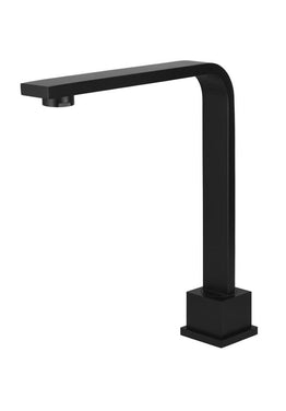 Square High-Rise Swivel Hob Spout in Matte Black