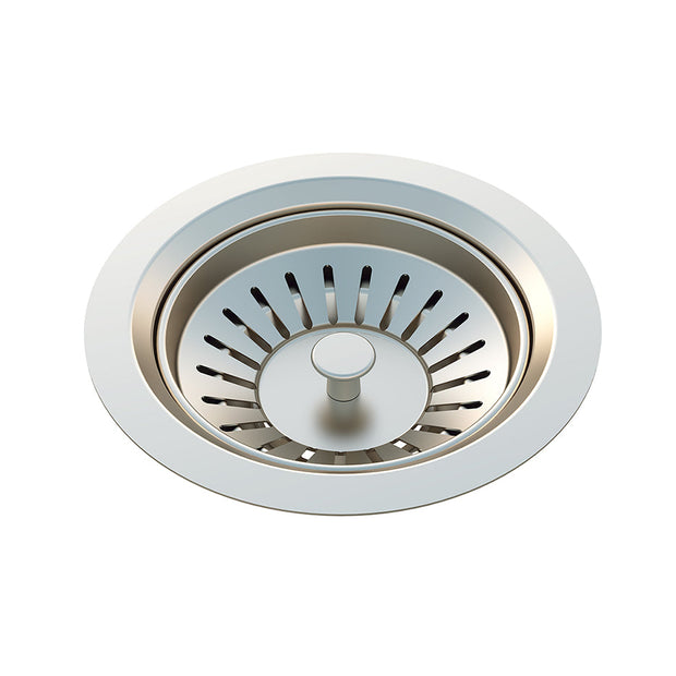 Lavello Sink Strainer and Waste Plug Basket with Stopper - PVD Brushed Nickel