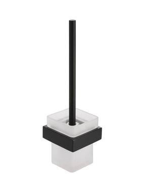 Square Toilet Brush & Holder in Matte Black