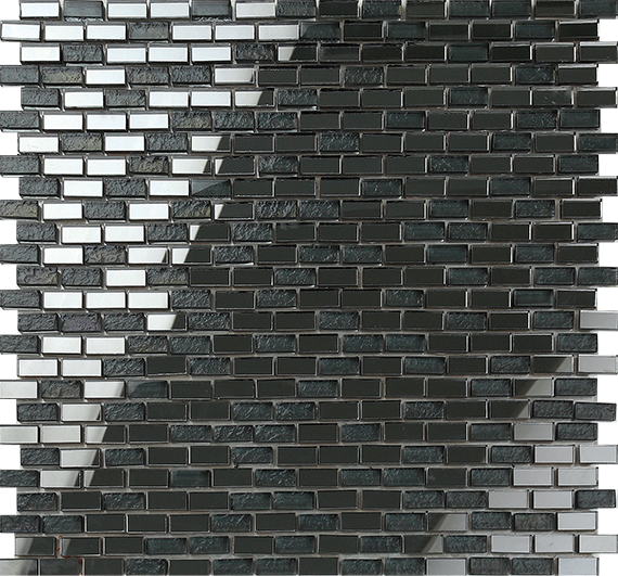 Artmirror Nickel Mirror Mosaic 300x300mm (chip 10x20mm) tile