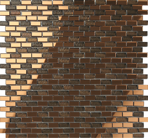Artmirror Bronze Mirror Mosaic 300x300mm (chip 10x20mm) tile