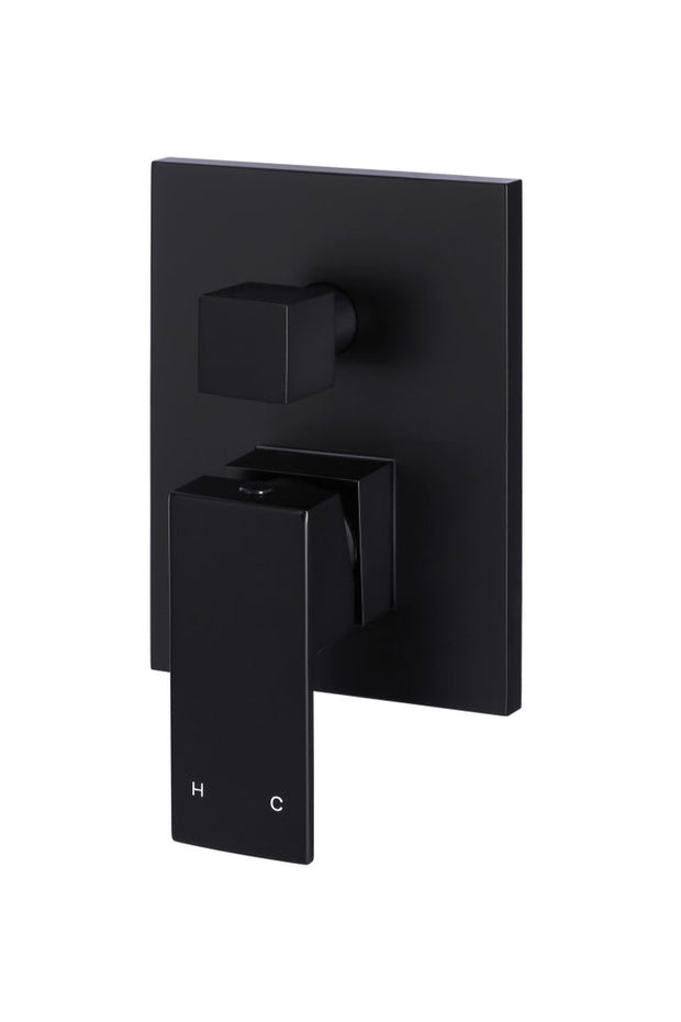 Square Diverter Mixer in Matte Black