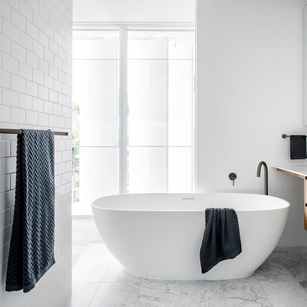 Round Guest Towel Rail - Shadow Gunmetal