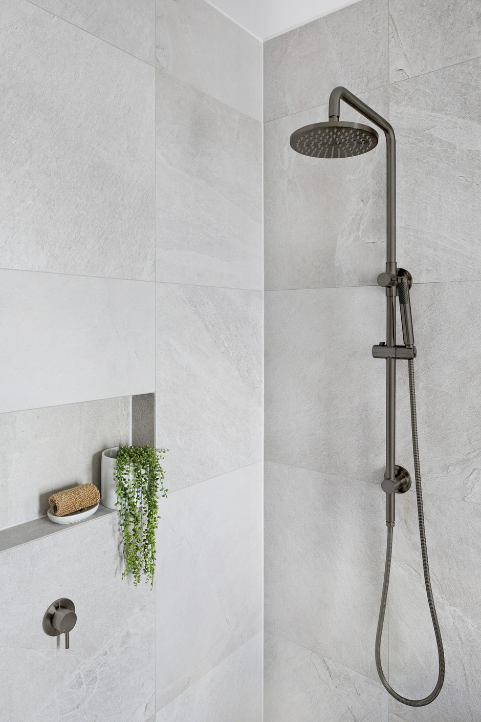 Round Wall Mixer Short Pin ever Trim Kit (In-wall Body Not Included) - Shadow Gunmetal