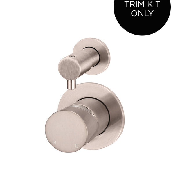 Round Diverter Mixer Pinless Handle Trim Kit (In-wall Body Not Included)