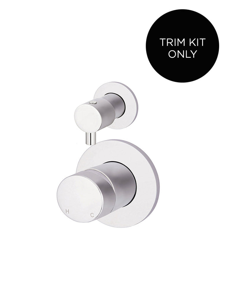 Round Diverter Mixer Pinless Handle Trim Kit (In-wall Body Not Included)