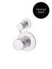 Round Diverter Mixer Pinless Handle Trim Kit (In-wall Body Not Included)