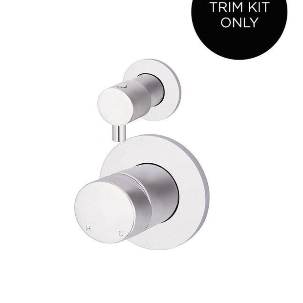 Round Diverter Mixer Pinless Handle Trim Kit (In-wall Body Not Included)