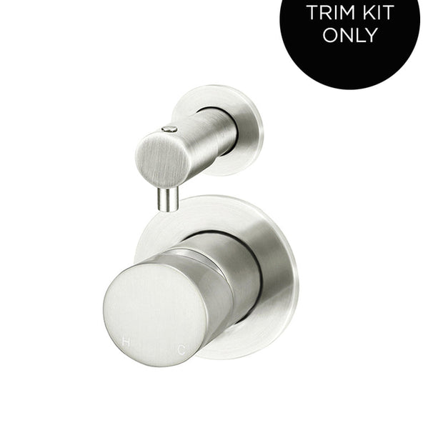Round Diverter Mixer Pinless Handle Trim Kit (In-wall Body Not Included)