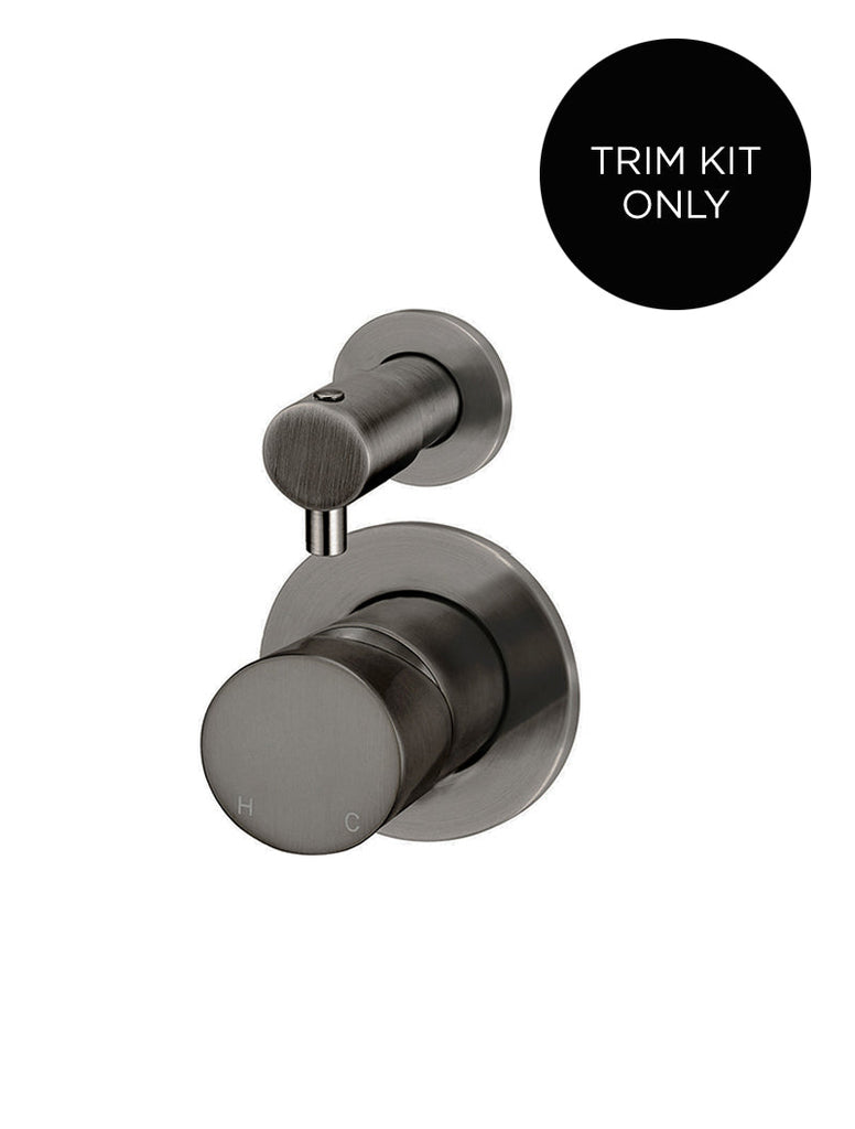 Round Diverter Mixer Pinless Handle Trim Kit (In-wall Body Not Included)