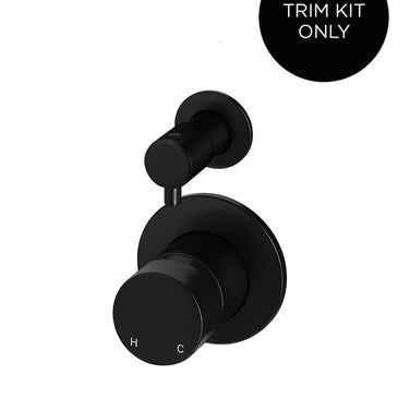 Round Diverter Mixer Pinless Handle Trim Kit (In-wall Body Not Included)