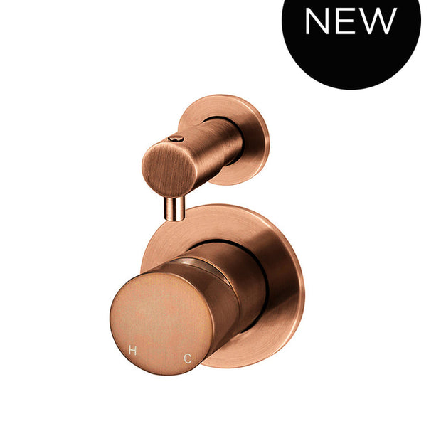 Round Diverter Mixer Pinless Handle Trim Kit (In-wall Body Not Included)