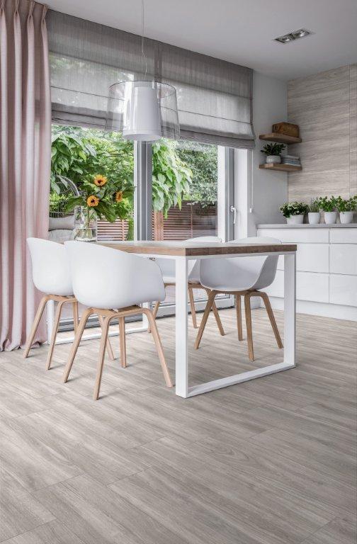 Mywood Grigio Timber Look Porcelain Tiles in a room setting