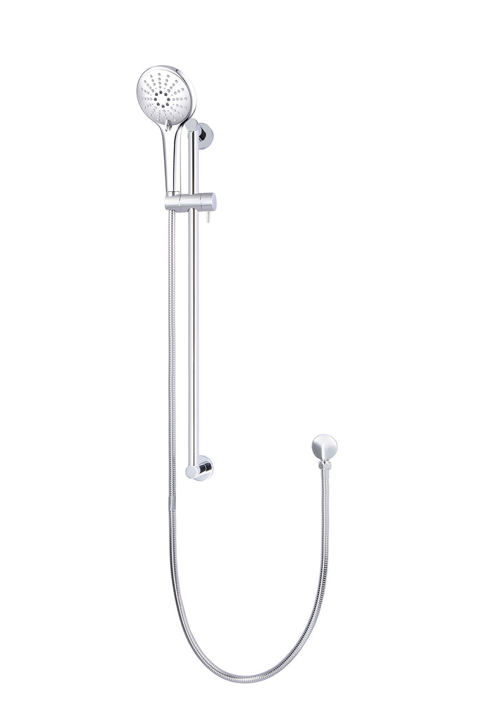 Round Three Function Hand Shower on Rail Column