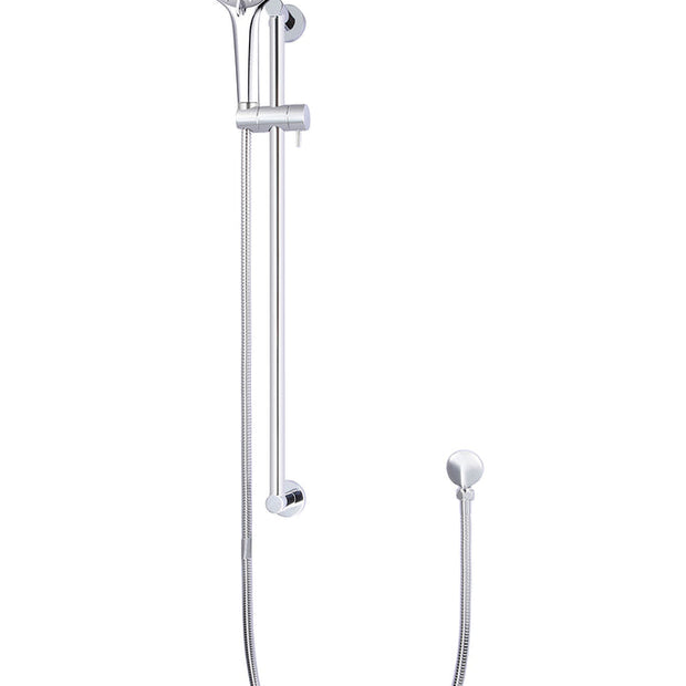 Round Three Function Hand Shower on Rail Column